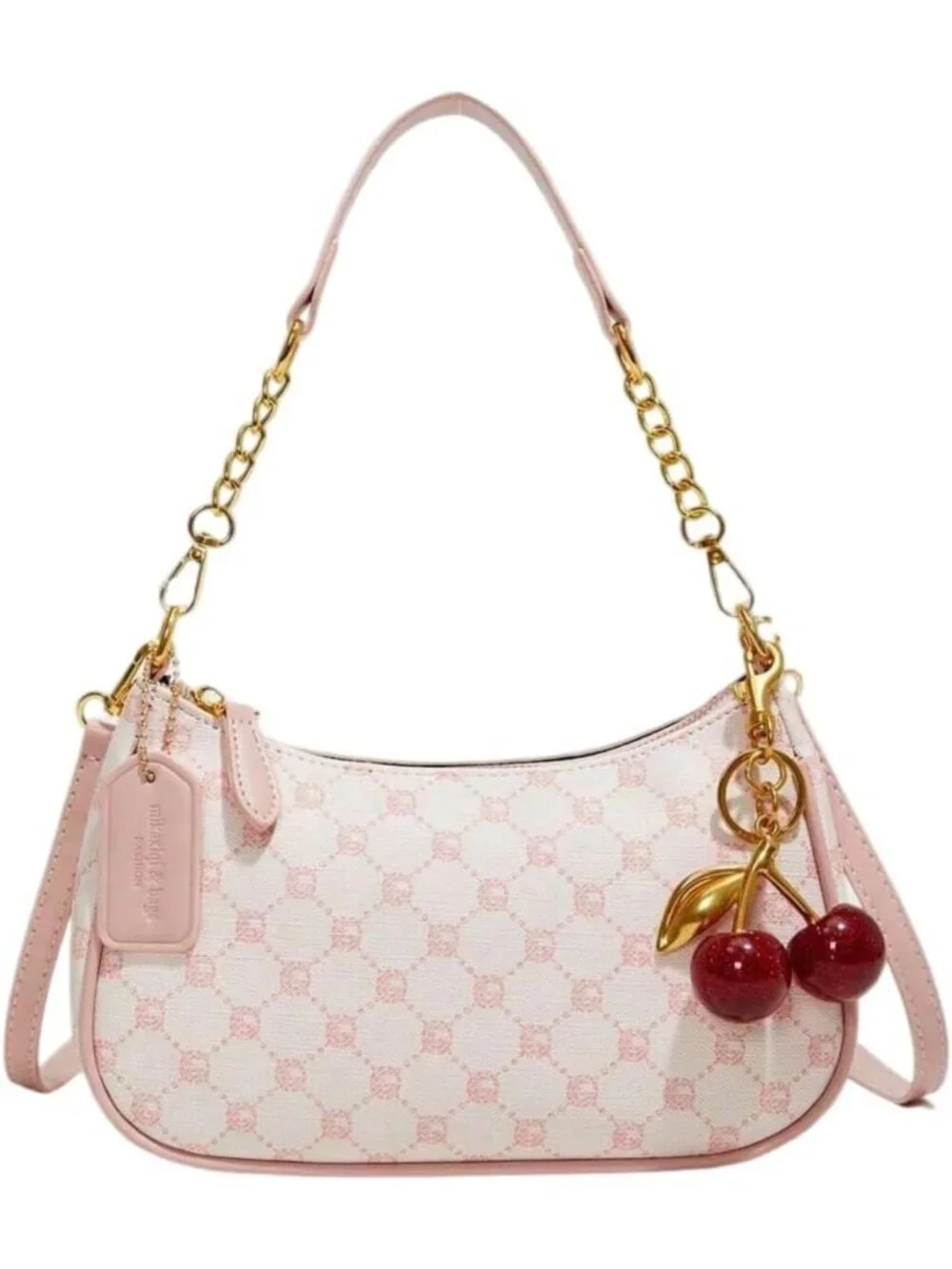 Stylish PU Leather Hobo Shoulder Bag with Gold Chain | Lightweight Zipper Purse
